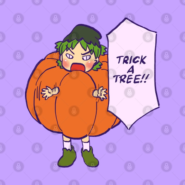 I draw that pumpkin yotsuba trick or treat / yotsubato by mudwizard