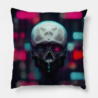 Cyber Skull Pillow