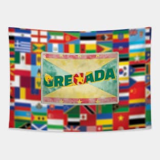 Grenada Vintage style retro souvenir Tapestry