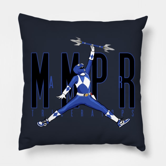 AIR BLUE RANGER Pillow by cabelomaluco
