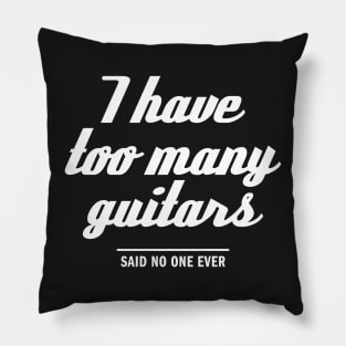 too many guitars Pillow