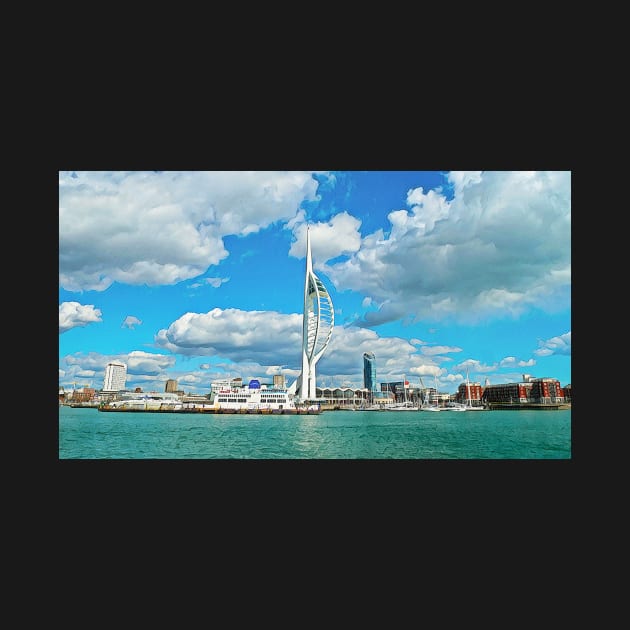 Spinnaker Tower panaromic view at Portsmouth Harbour by fantastic-designs