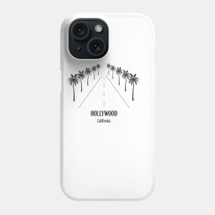 Palm Tree street in Hollywood Phone Case