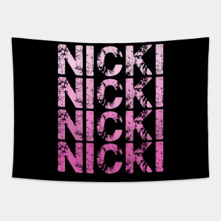 Personalized Name Nicki I Love Nicki Vintage Tapestry