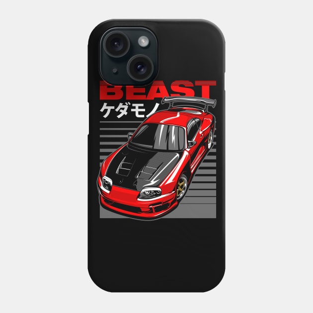 Supra 2JZ Turbo JDM Tuning Car 90s Racecar Phone Case by Automotive Apparel & Accessoires