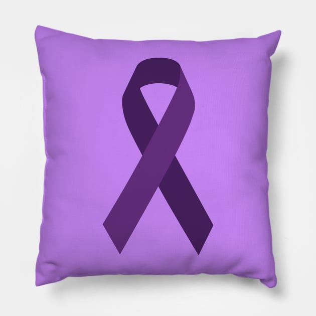 Epilepsy ribbon Pillow by MickeyEdwards