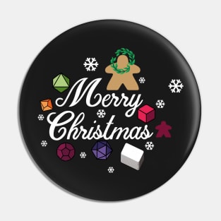 Merry Christmas Board Game Pieces - Christmas board game design- Gaming Art Pin