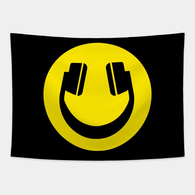 smiley headphones Tapestry by AsKartongs