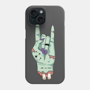 Rock on zombie hand Phone Case