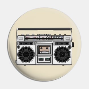 Radio cartoon illustration Pin