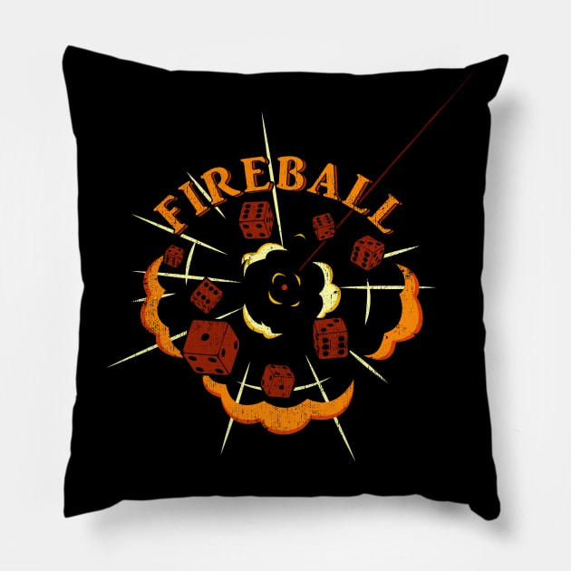 I Cast Fireball Pillow by AceOfTrades