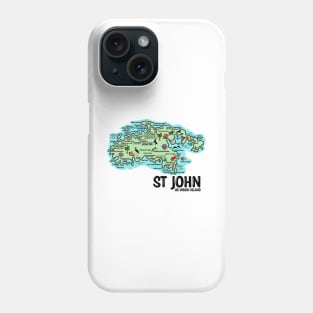 St John Map Phone Case