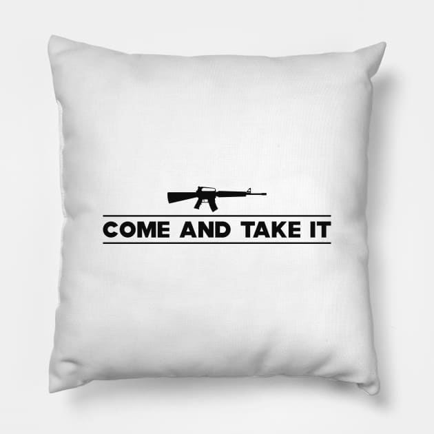 Gun Rights - Come and take it Pillow by KC Happy Shop