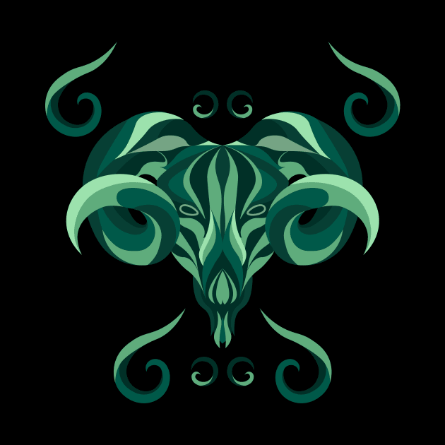 Aries Zodiac Sign - Green by TeeeeeeTime