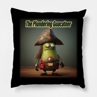 The Plundering  Guacateer - Avocado Pirate Art Pillow