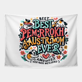 Best Grandma Ever Gift Aussie Dog Mom Australian Shepherd funny Tapestry