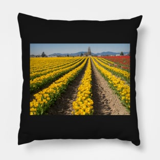 Field with tulips Pillow