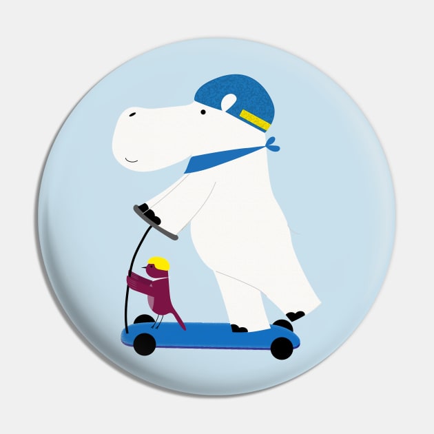 Hippo Pin by grafart