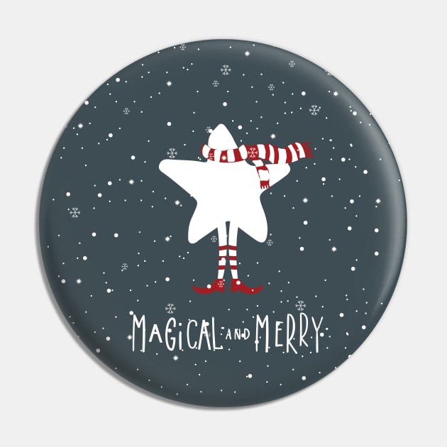 Magical and Merry Pin by studioaartanddesign