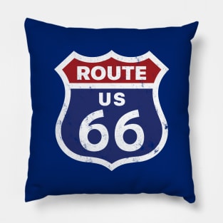 Route 66 Rustic Sign Pillow