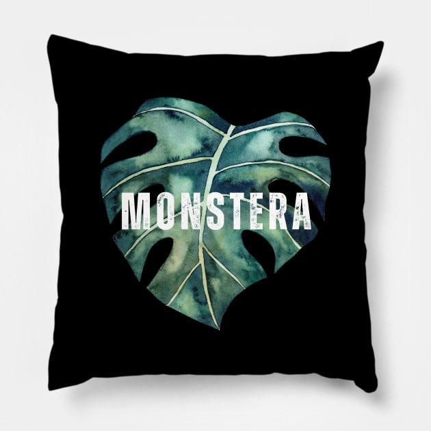 Monstera Plant Mama Plant Lovers Gift Ideas Pillow by TayaDesign