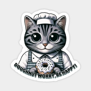 Purr-fect Chef: The Cat Baker & Doughnut Connoisseur Magnet