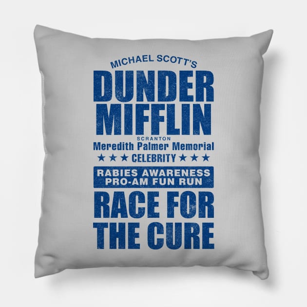 Celebrity Rabies Awareness Fun Run Race for the Cure Pillow by huckblade