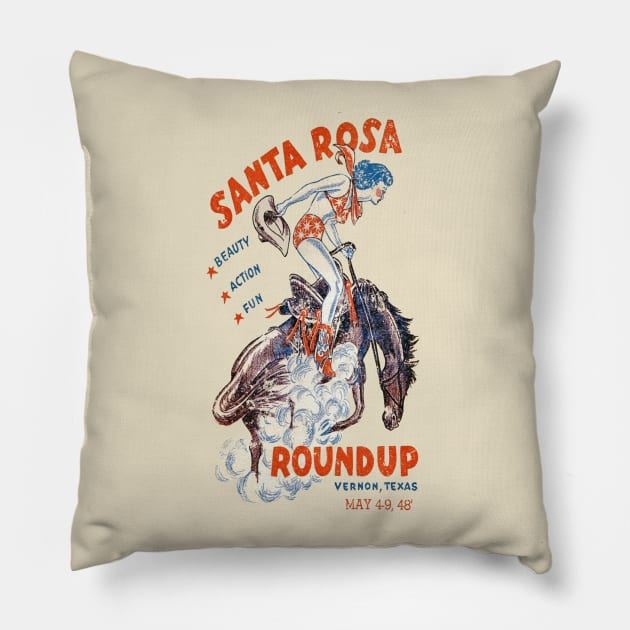 Texas Rodeo Pillow by retrorockit