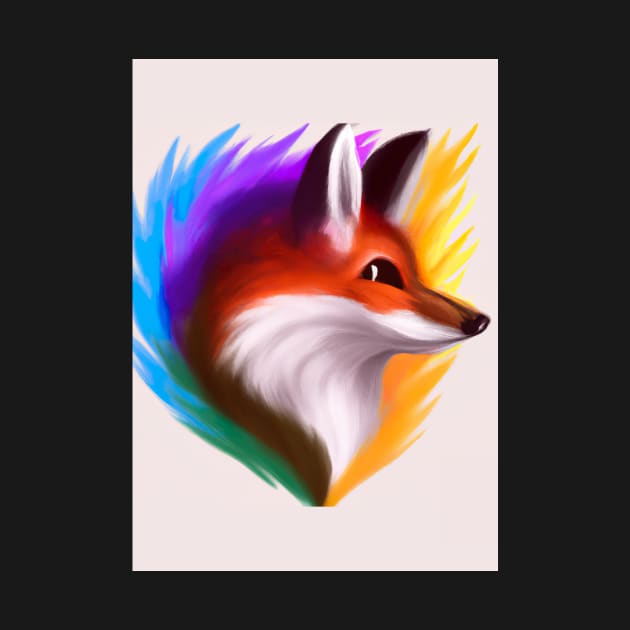 Rainbow Fox by maxcode