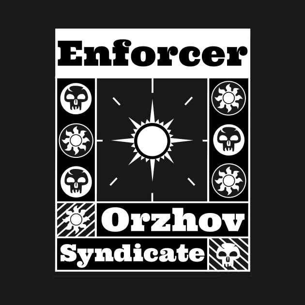 Orzhov Syndicate | Enforcer | MTG Guild Black & White on Grey Design by ChristophZombie