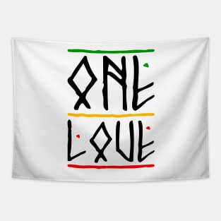 One Love Rasta Colors Reggae Tapestry