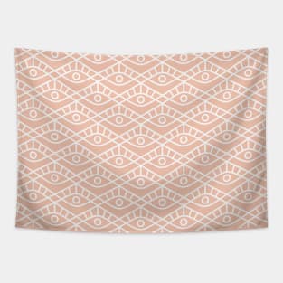 Trippy Eye Pattern (blush and white) Tapestry