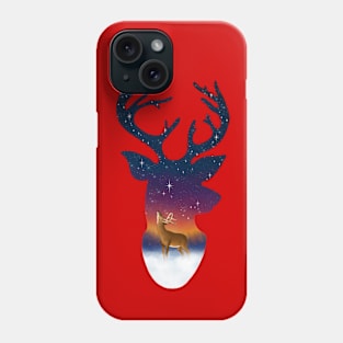 Rudolph Reindeer Double Exposure Phone Case