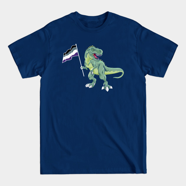 Discover Funny Dinosaur Flag Asexual Pride LGBT Gift - Dinosaurs - T-Shirt