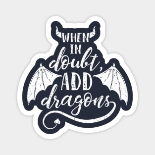 Dragons in Navy Magnet