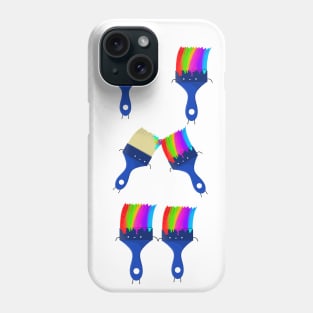 Brush spreading its colors Phone Case