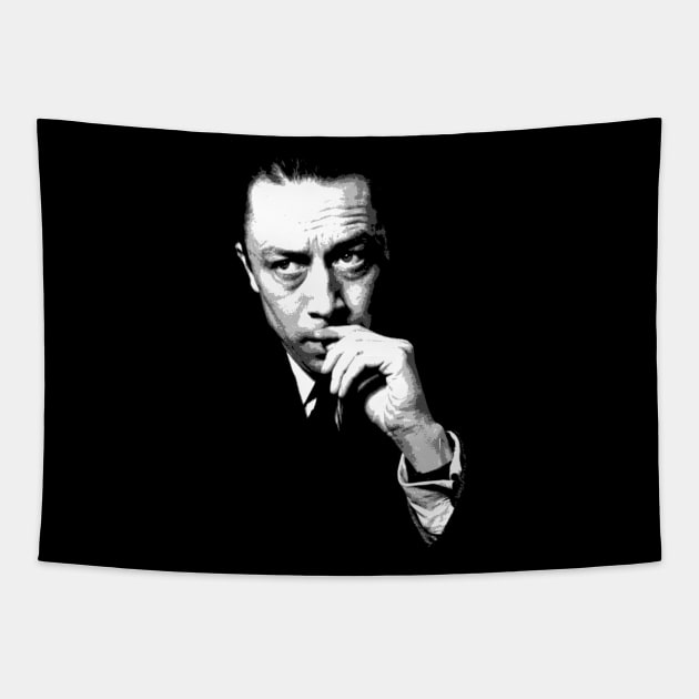 Albert Camus - Simple Design Tapestry by TheMarineBiologist