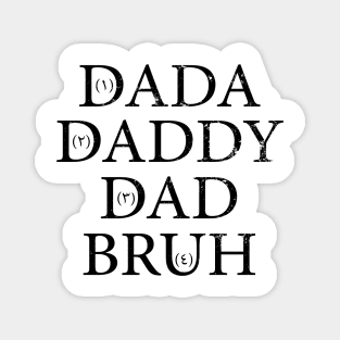 Dada Daddy Dad Bruh with arabic numbers Vintage Magnet