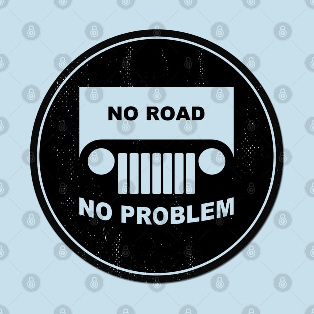 No Road No Problem I Vintage Retro Offroad Design by az_Designs