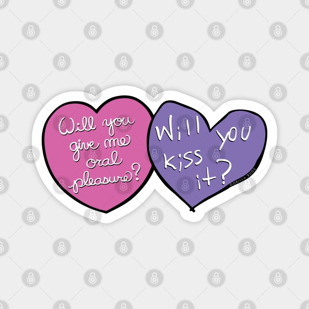 Oral Fiction Valentine Magnet by GorillaBugs