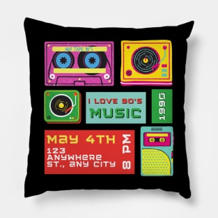 Retro music Pillow