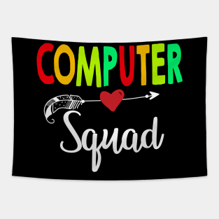 Computer Squad Teacher Back To School Tapestry