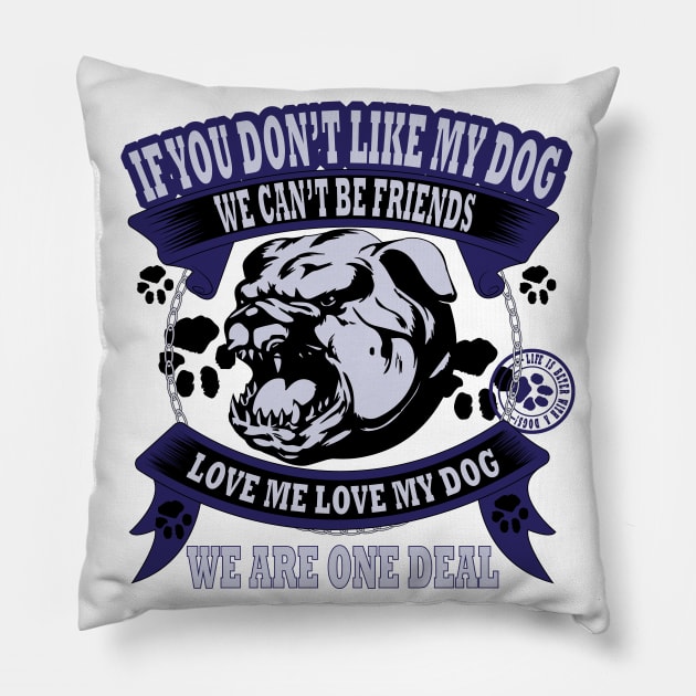 I Love My Dog Pillow by rashiddidou