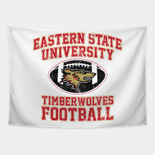 Eastern State University Timberwolves Football (Variant) Tapestry by huckblade