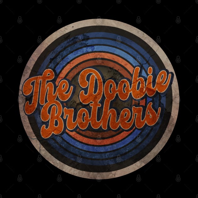 The Doobie Brothers blue color // circle retro by JakQueApparels