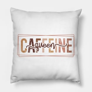 CAFFEINE QUEEN Funny Coffee Quote Hilarious Sayings Humor Gift Pillow