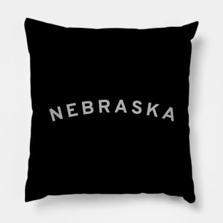 Nebraska Typography Pillow