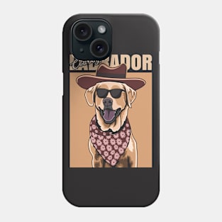 Yellow Cowboy Labrador Phone Case