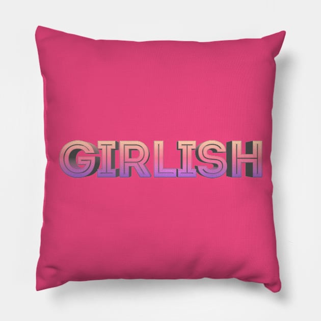 Girlish Statement Design Pillow by DankFutura