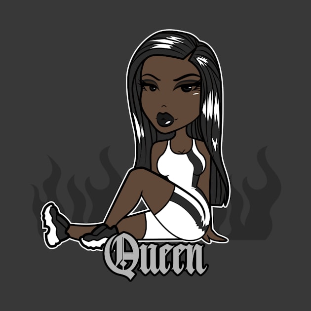 Queen Doll girl Black-Out v3.1 by Just In Tee Shirts